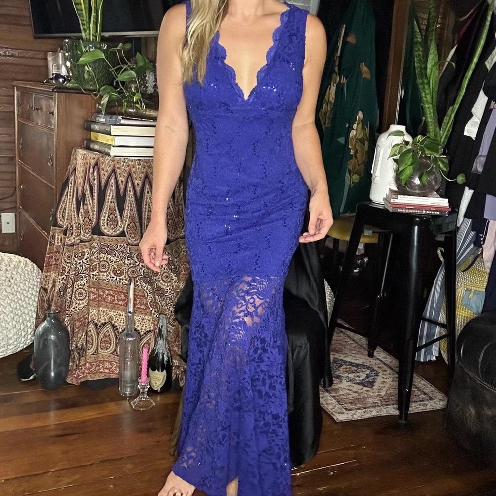 Sleeveless Mermaid Prom Dress in Royal Blue